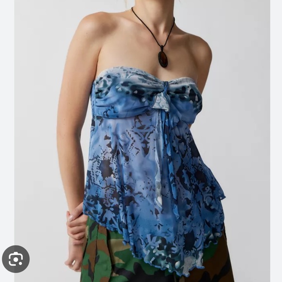 NWOT Strapless Babydoll Top - Picture 1 of 6